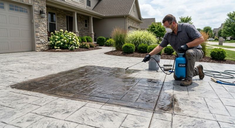 Stamped Concrete Staining in Corpus Christi, TX