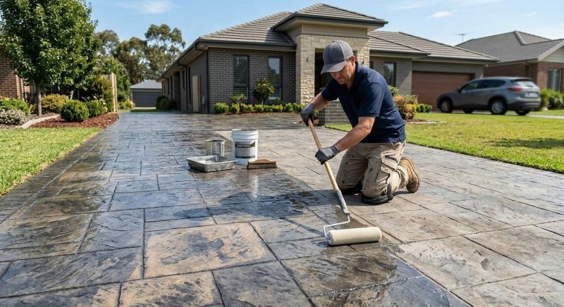 Concrete Driveway Refinishing in Dallas, TX