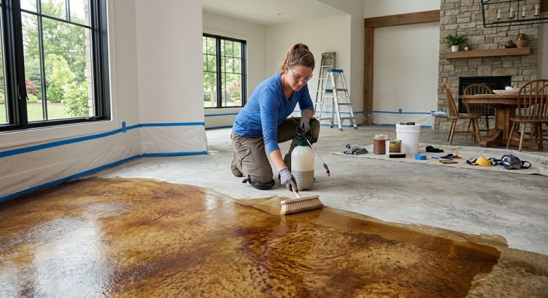 Concrete Staining Service in Dallas, TX