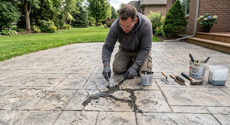 Decorative Concrete Repair in West Hartford, CT