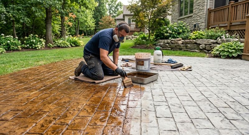 Patio Overlay Installation in Corpus Christi, TX