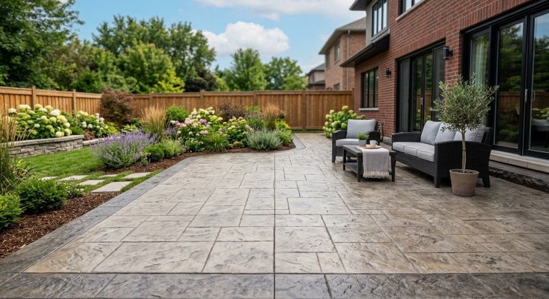 Stamped Concrete Patio Installation in Fort Worth, TX