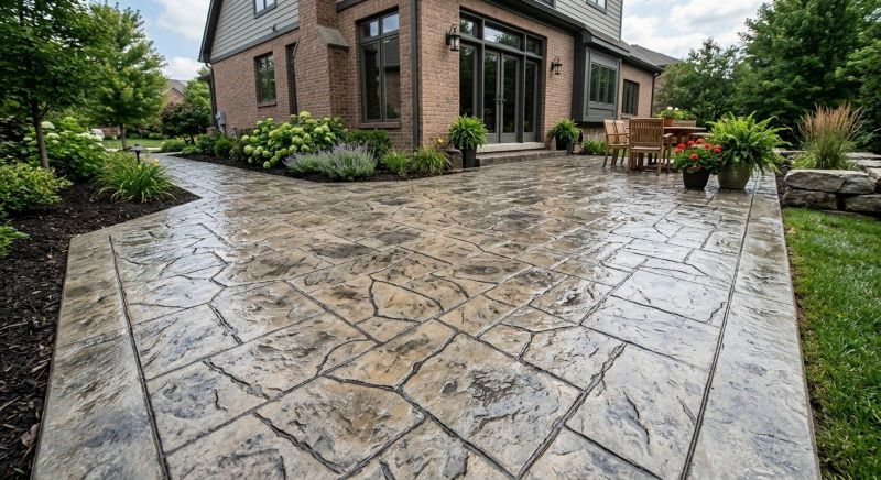 Stamped Concrete Patio Installation in Dallas, TX