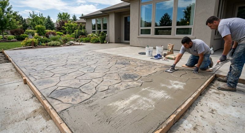 Stamped Concrete Resurfacing in Frisco, TX