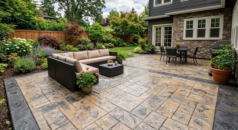 Textured Concrete Installation in Dallas, TX